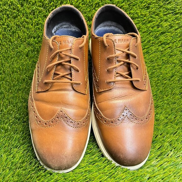 Cole Haan Grand Plus Mens Size 10.5 Brown Casual Classic Wingtip Oxford Shoes main image 6